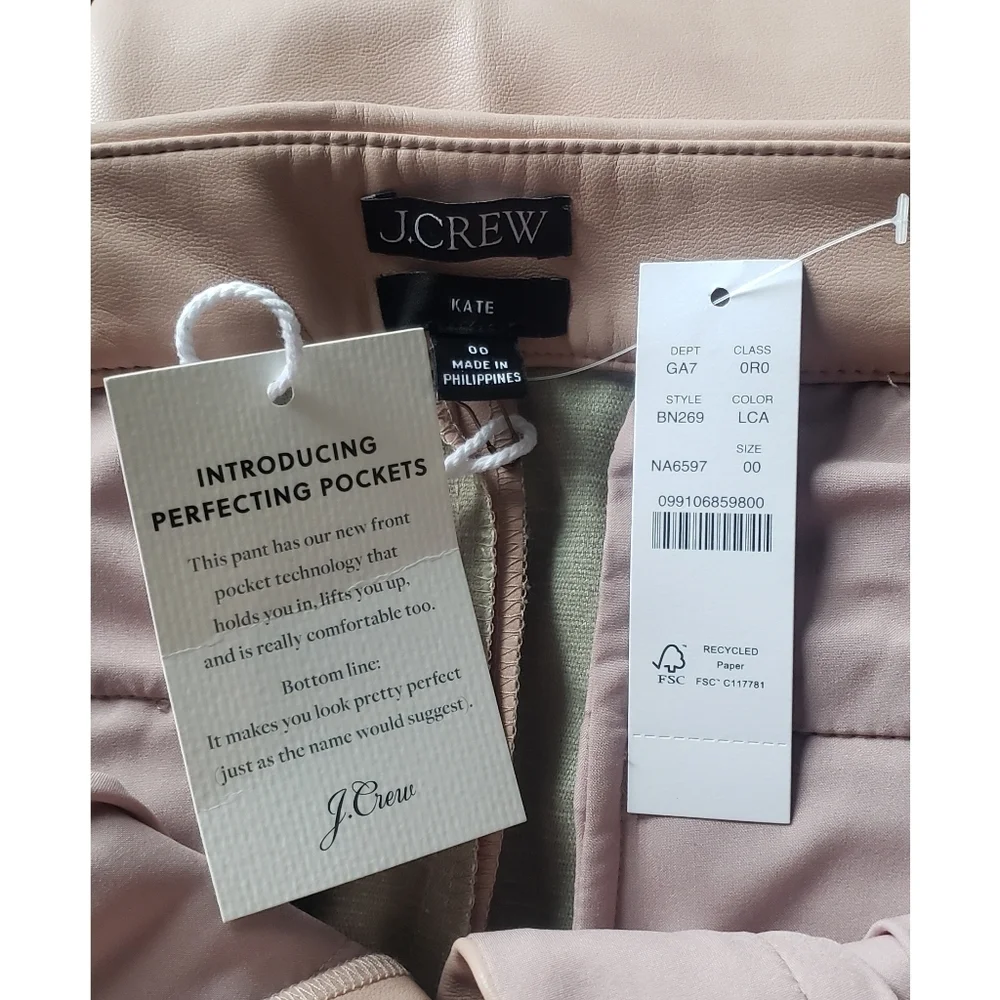 30. J.Crew Kate straight-leg pant in faux leather